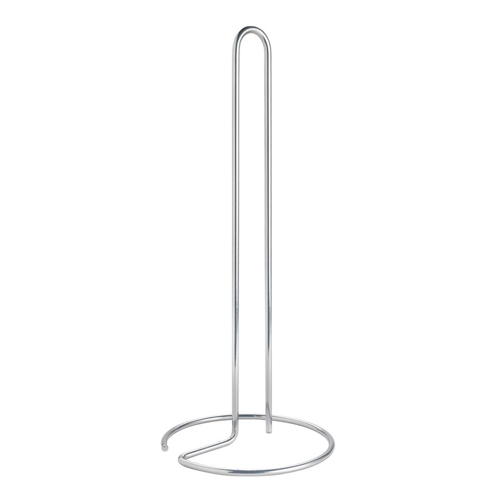 Fényes ezüstszínű acél papírtörlő tartó ø 14 cm Luxy – Metaltex
