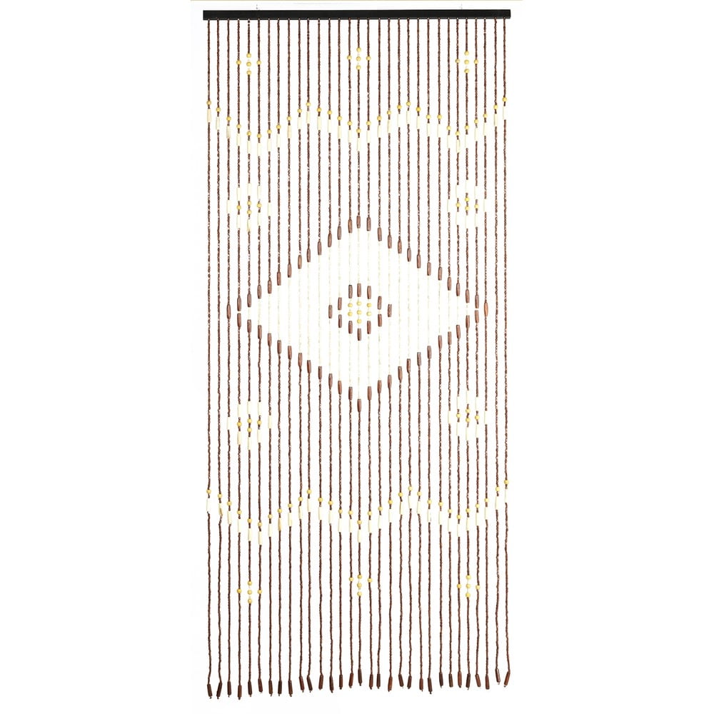Natúr színű bambusz függöny ajtóra 90x200 cm Rhombus – Maximex