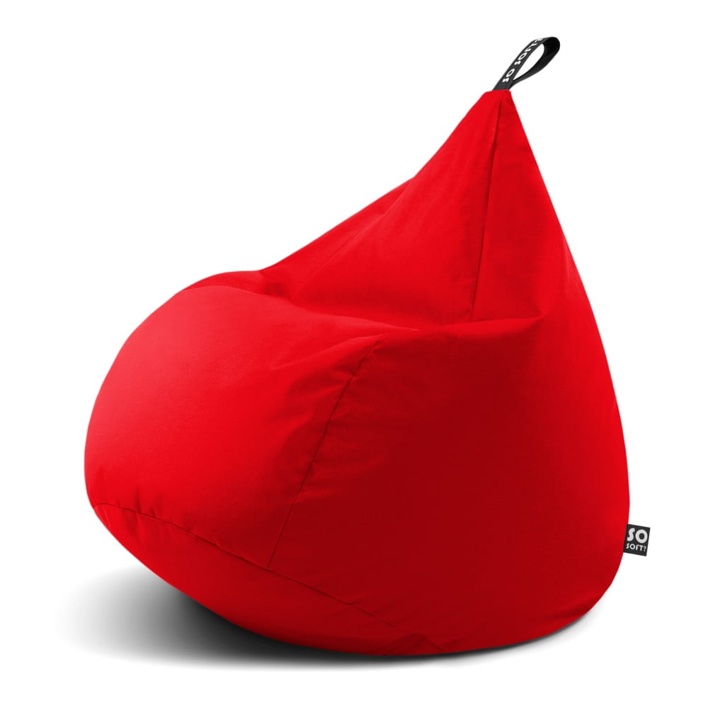 Piros babzsákfotel Drop L – So Soft?