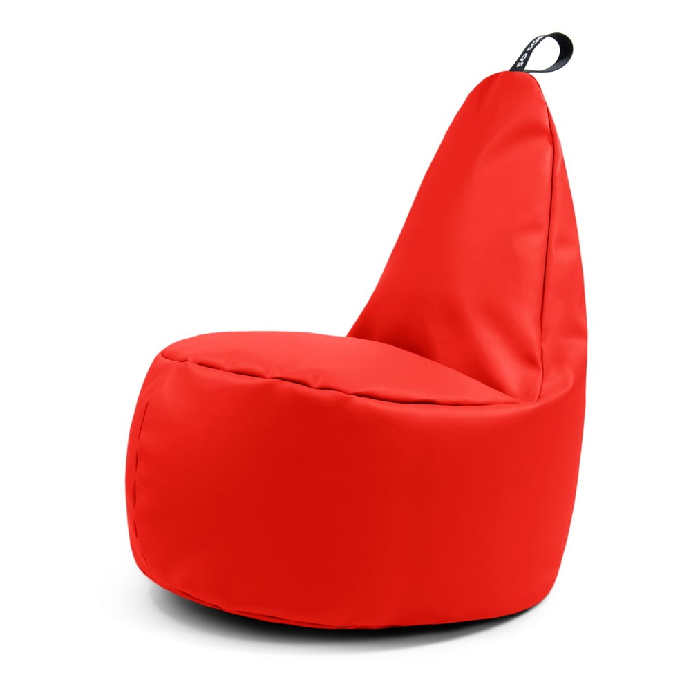 Piros bőrutánzat babzsákfotel Lull XL – So Soft?