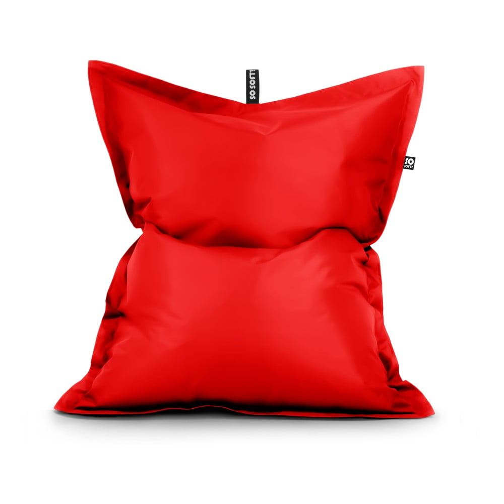 Piros bőrutánzat babzsákfotel Pad XL – So Soft?