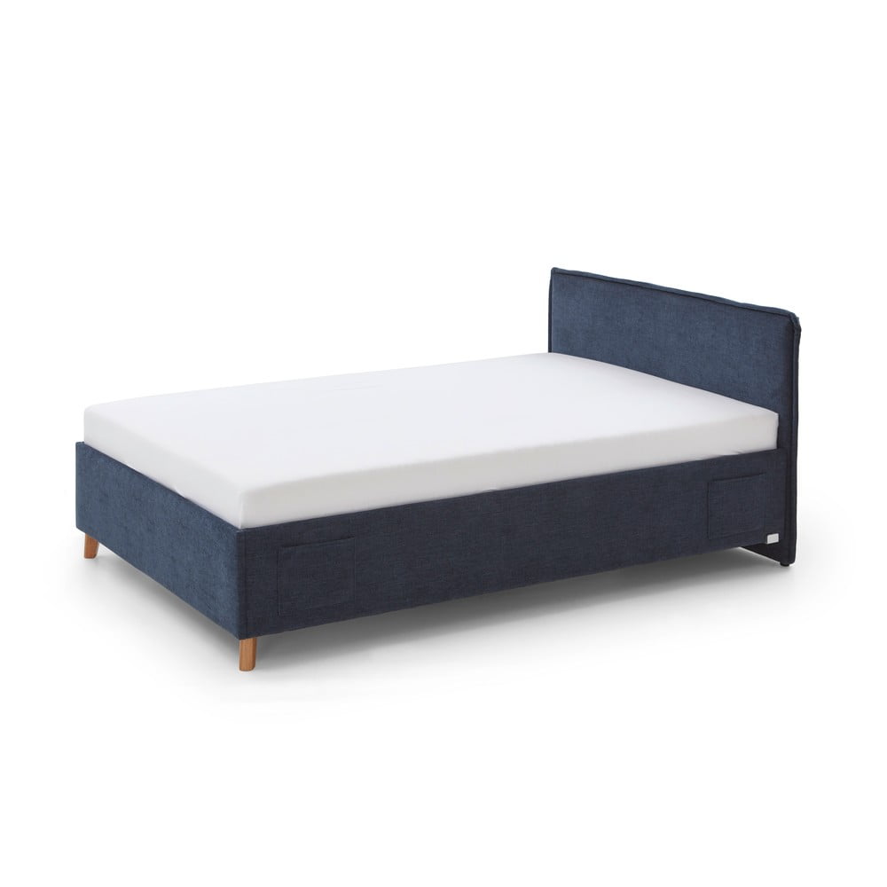 Sötétkék ágyneműtartós gyerekágy 140x200 cm Fun – Meise Möbel