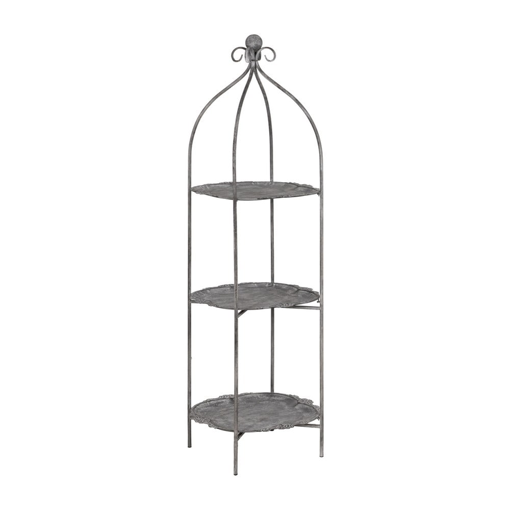 Szürke fém polcos állvány 45x144x45 cm Mireille – Ixia