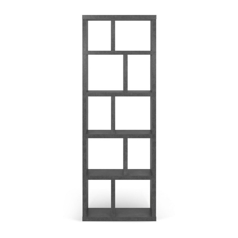 Szürke könyvespolc beton dekorral 70x198 cm Berlin – TemaHome