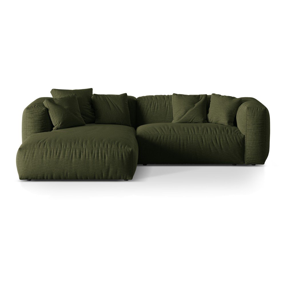 Zöld moduláris sarokkanapé (bal oldali) Martina – Micadoni Home