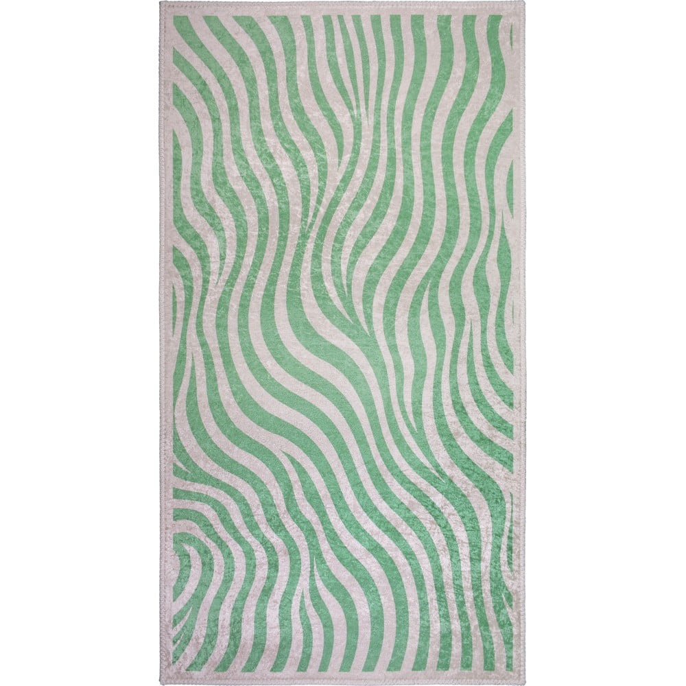 Zöld mosható futószőnyeg 80x200 cm Green Zebra – Vitaus