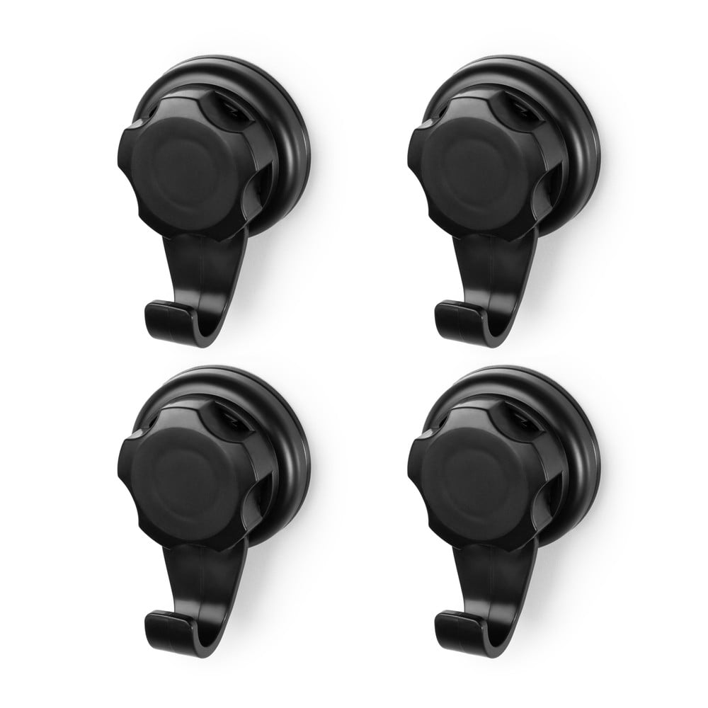 Bestlock Black Small Hooks 4 db fekete öntapadós fali akasztó