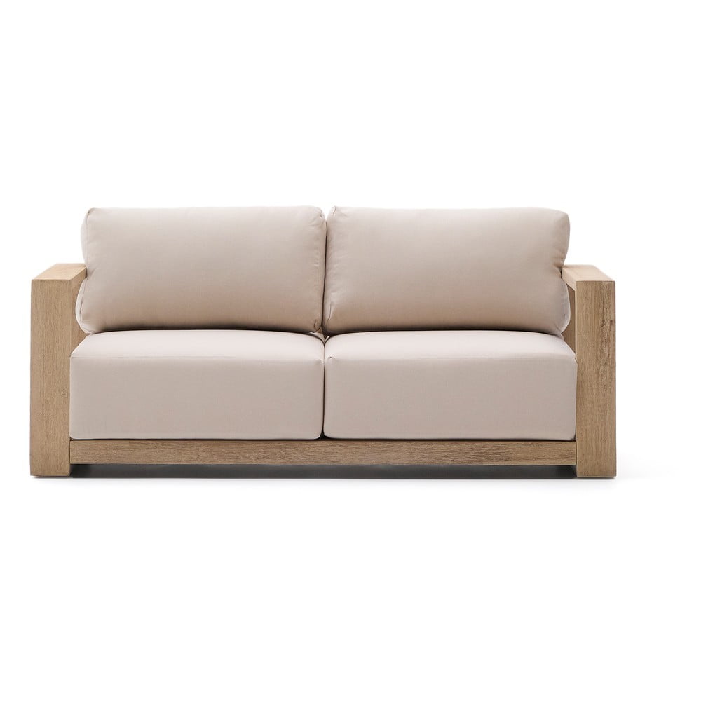 Bézs-világos natúr színű akácfa kerti kanapé Ambra – Kave Home