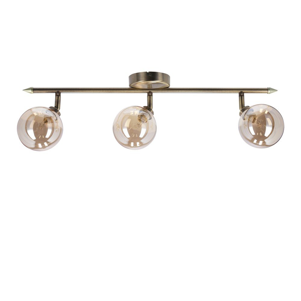 Bronzszínű mennyezeti lámpa üveg búrával ø 10 cm Rodia – Candellux Lighting
