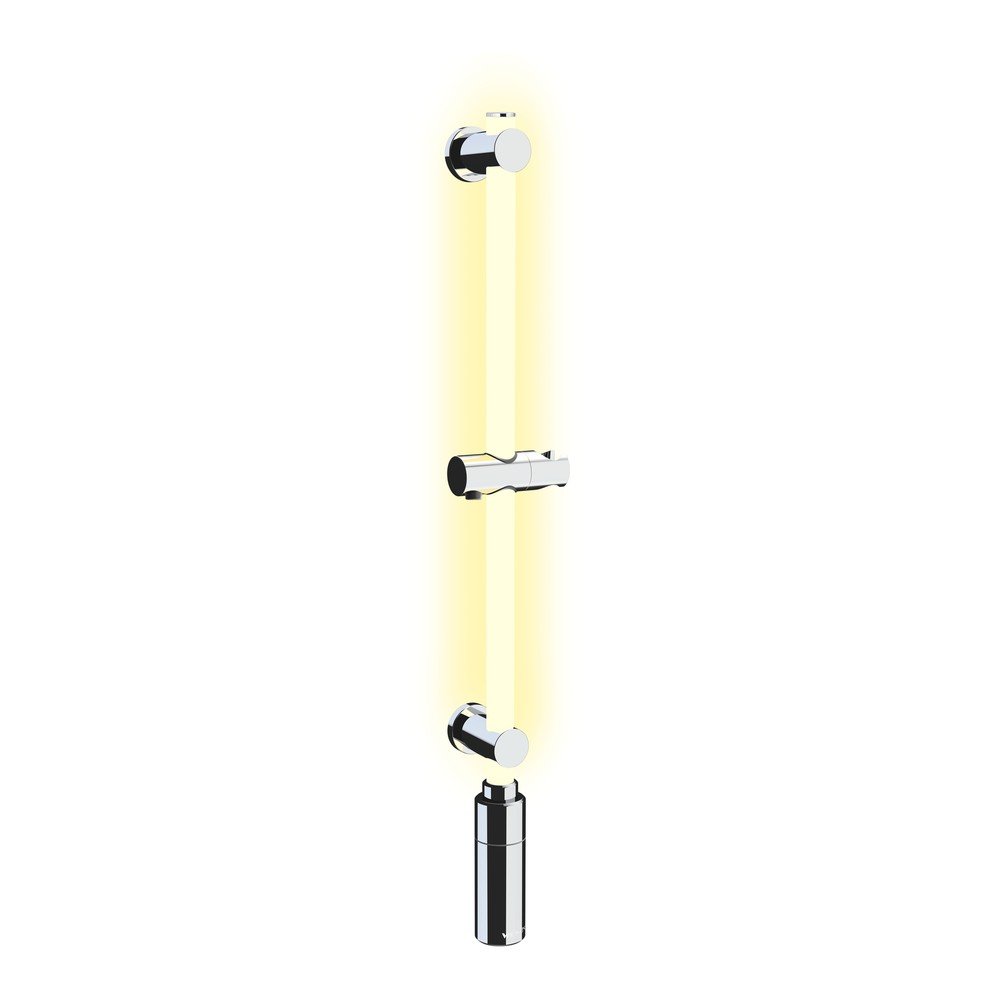 Ezüstszínű fali zuhanytartó 74 cm LED – Wenko