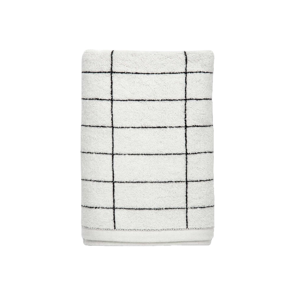 Fehér pamut törölköző szett 2 db-os 40x60 cm Tile Stone – Mette Ditmer Denmark