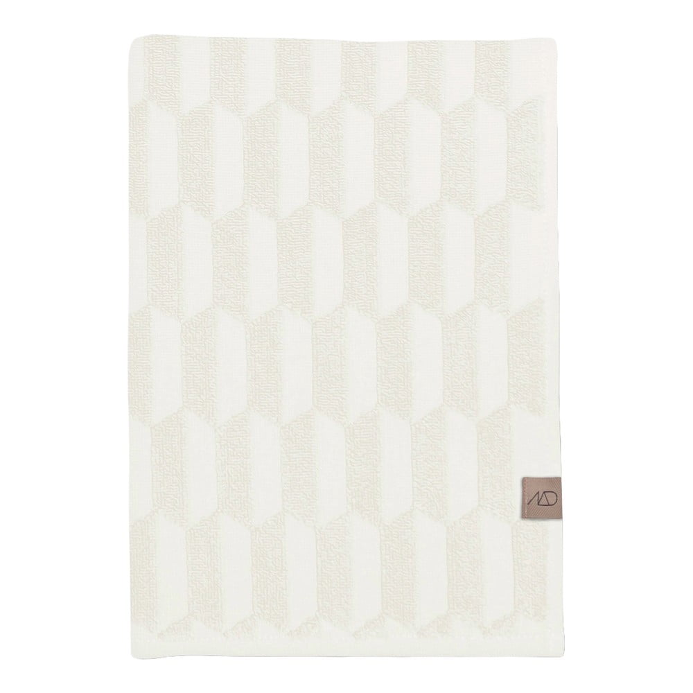 Krémszínű pamut törölköző 50x95 cm Geo – Mette Ditmer Denmark