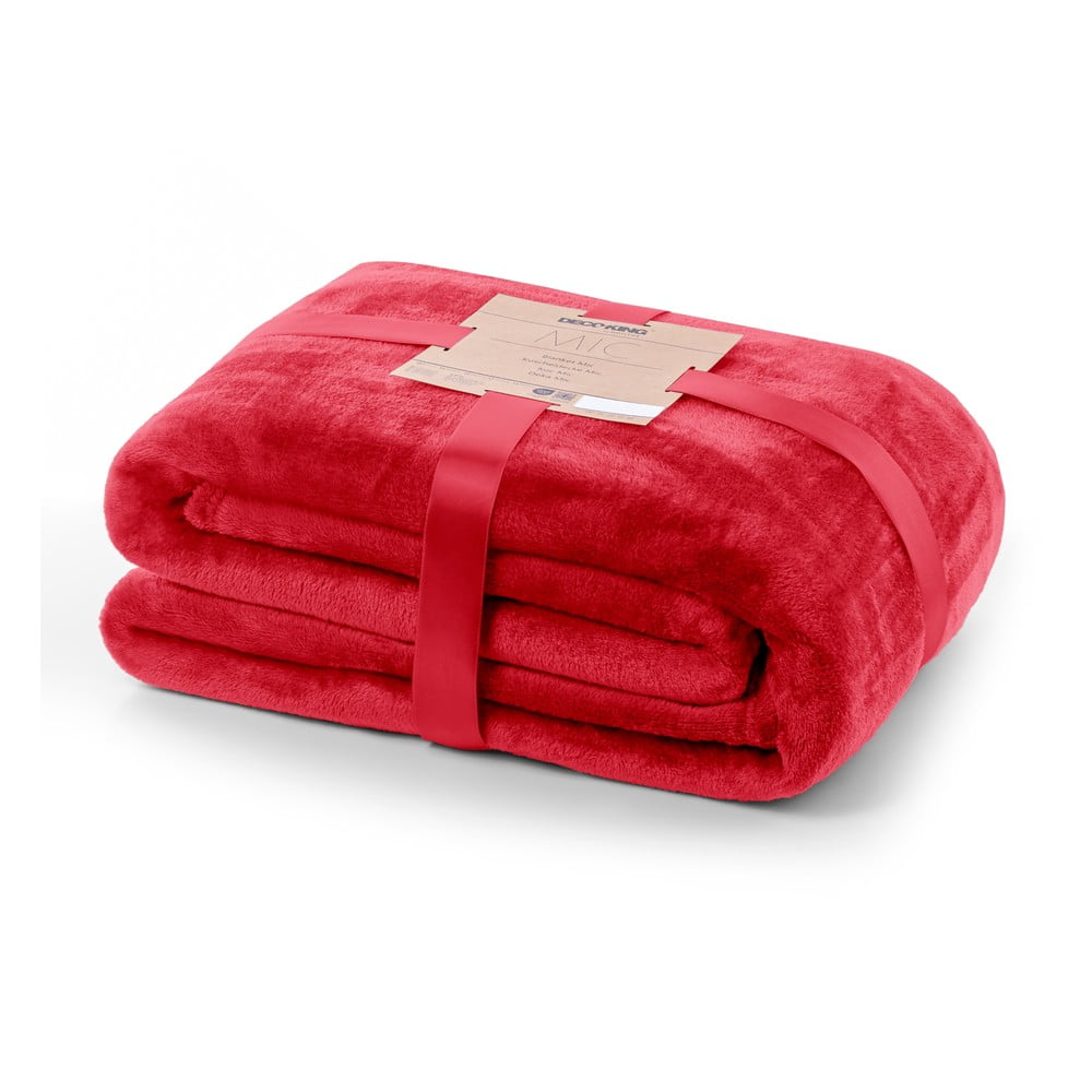 Mic piros mikroszálas takaró