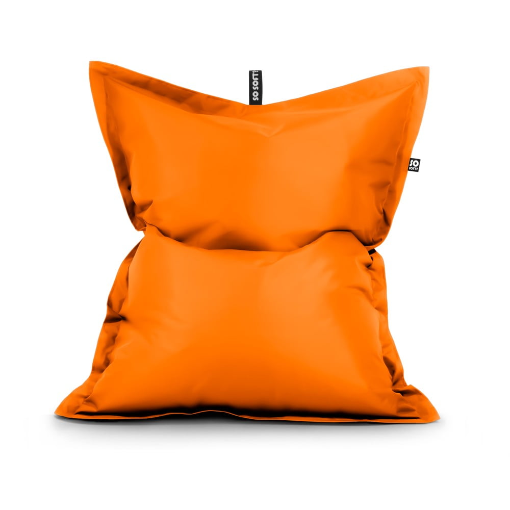 Narancssárga bőrutánzat babzsákfotel Pad XL – So Soft?