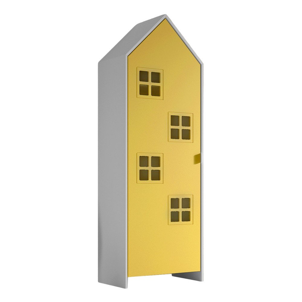 Sárga-fehér gyerek ruhásszekrény 58x172x37 cm Casami Bruges – Vipack
