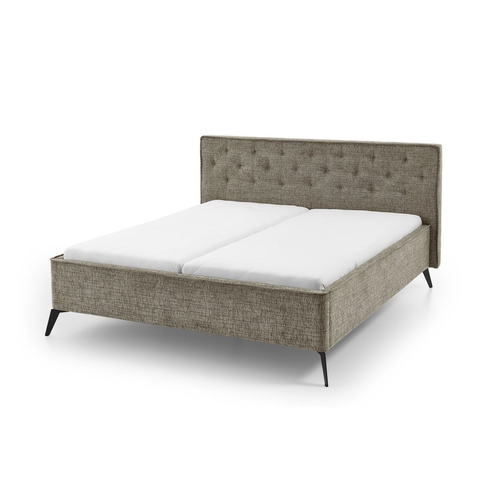 Sötétzöld kárpitozott franciaágy 180x200 cm Alicante – Meise Möbel