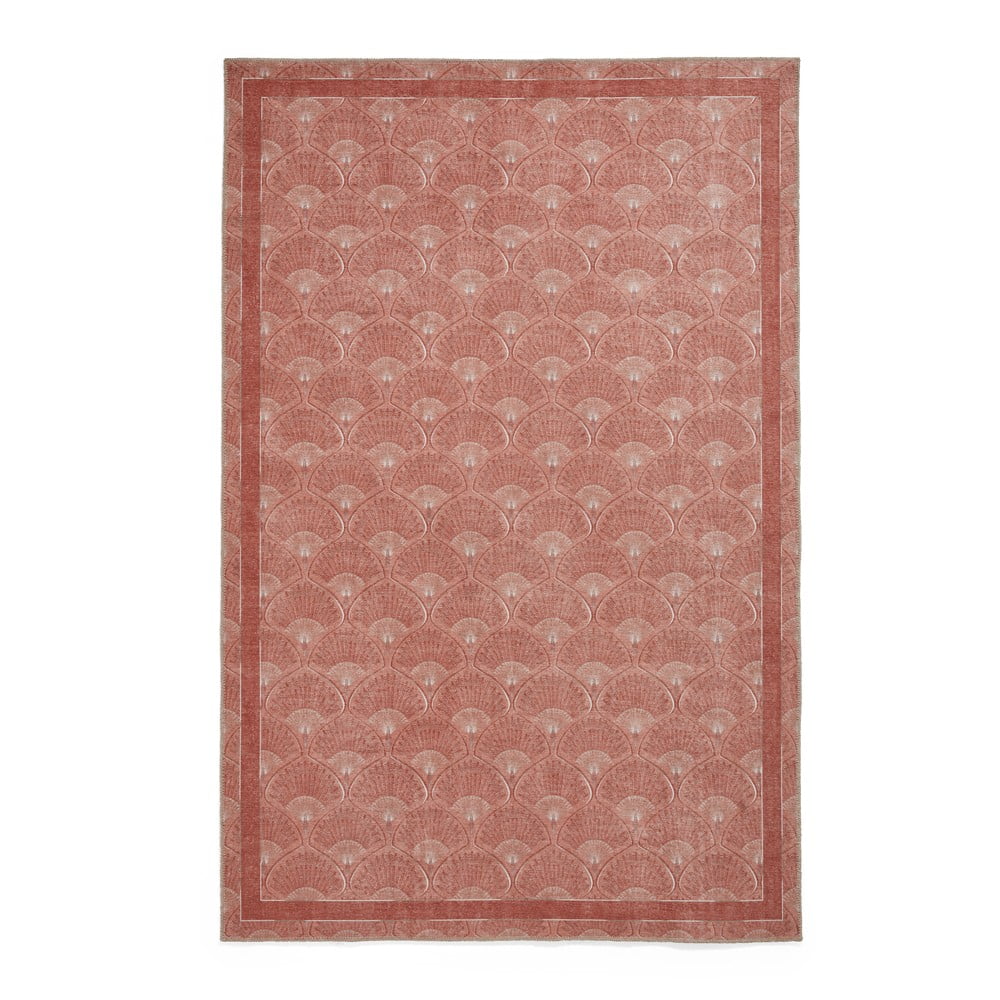 Téglavörös mosható szőnyeg 122x170 cm Deco Peacock – Catherine Lansfield