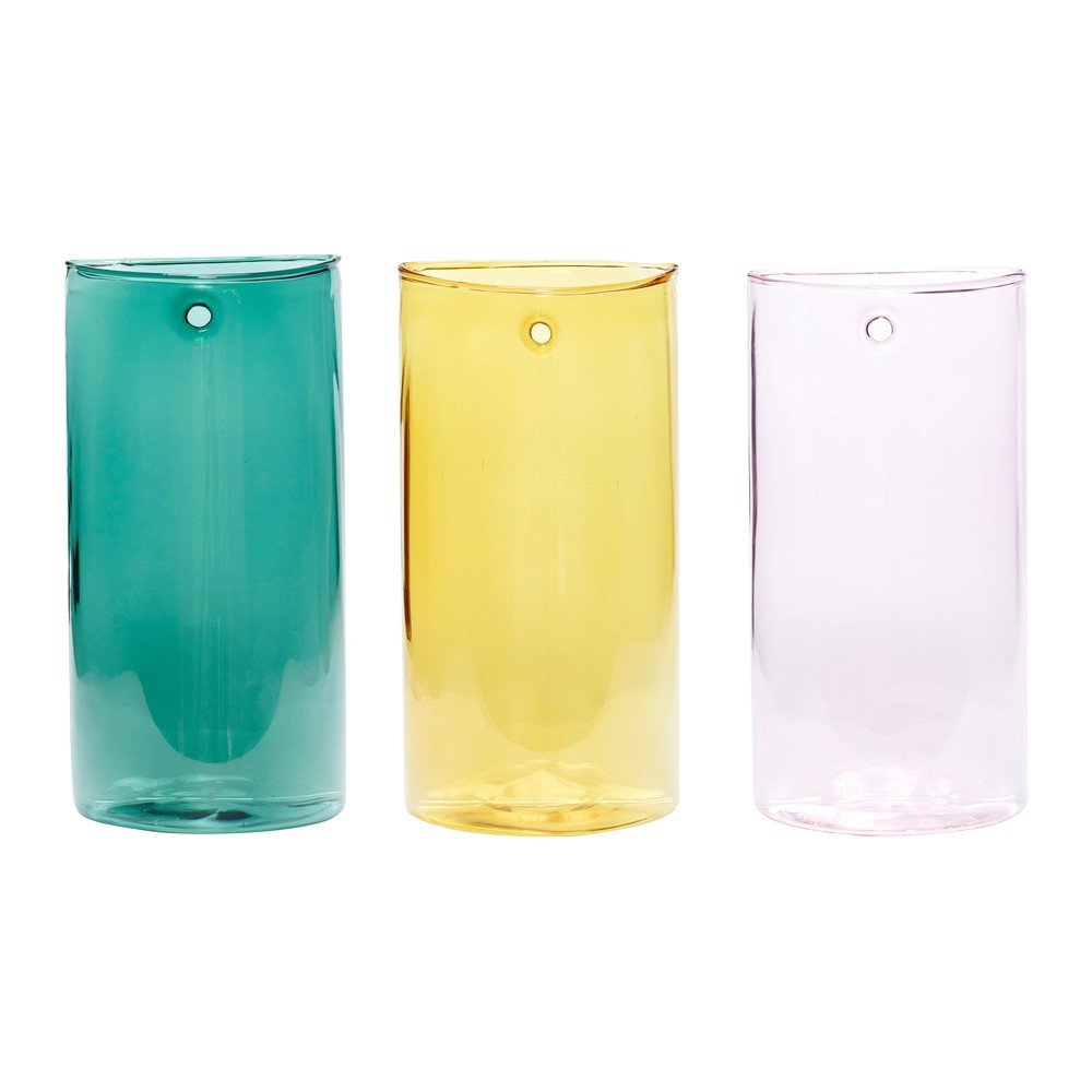 Üveg kézzel készített váza készlet 3 db-os (magasság 19 cm) Popsicle – Hübsch
