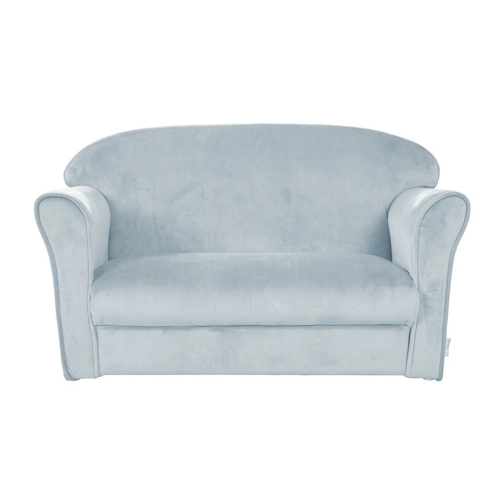 Világoskék bársony gyerek kanapé 78 cm Lil Sofa – Roba