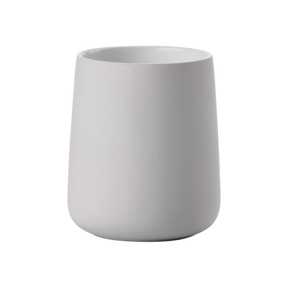 Világosszürke porcelán fogkefetartó pohár Nova – Zone