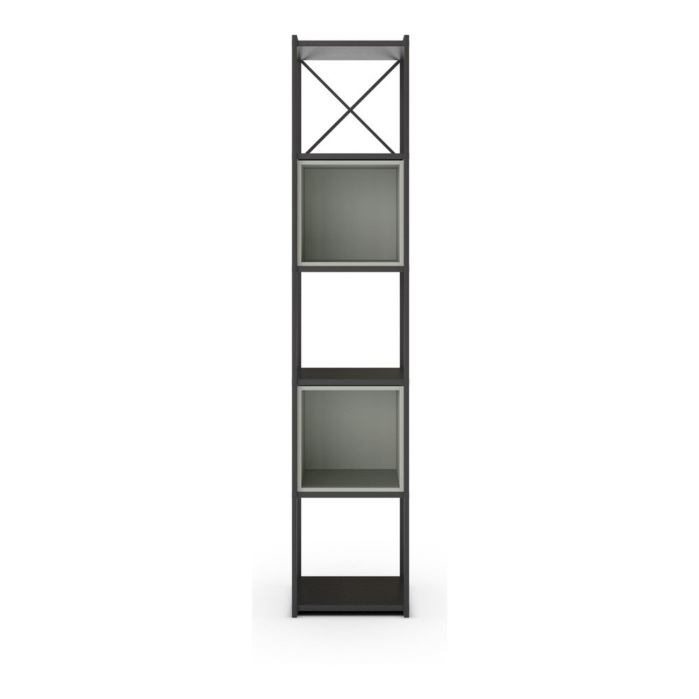 Zöld-fekete könyvespolc 36x179 cm Anya – Marckeric