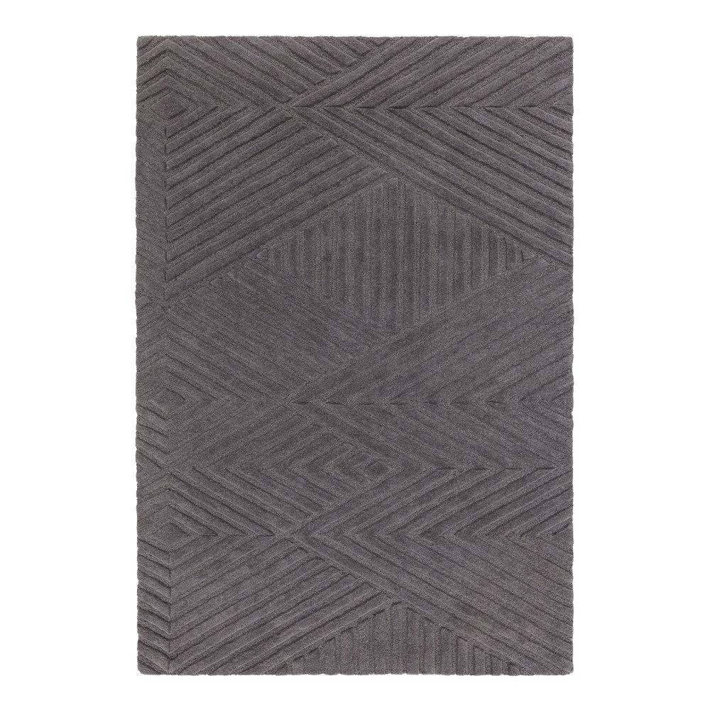 Antracitszürke gyapjú szőnyeg 120x170 cm Hague – Asiatic Carpets