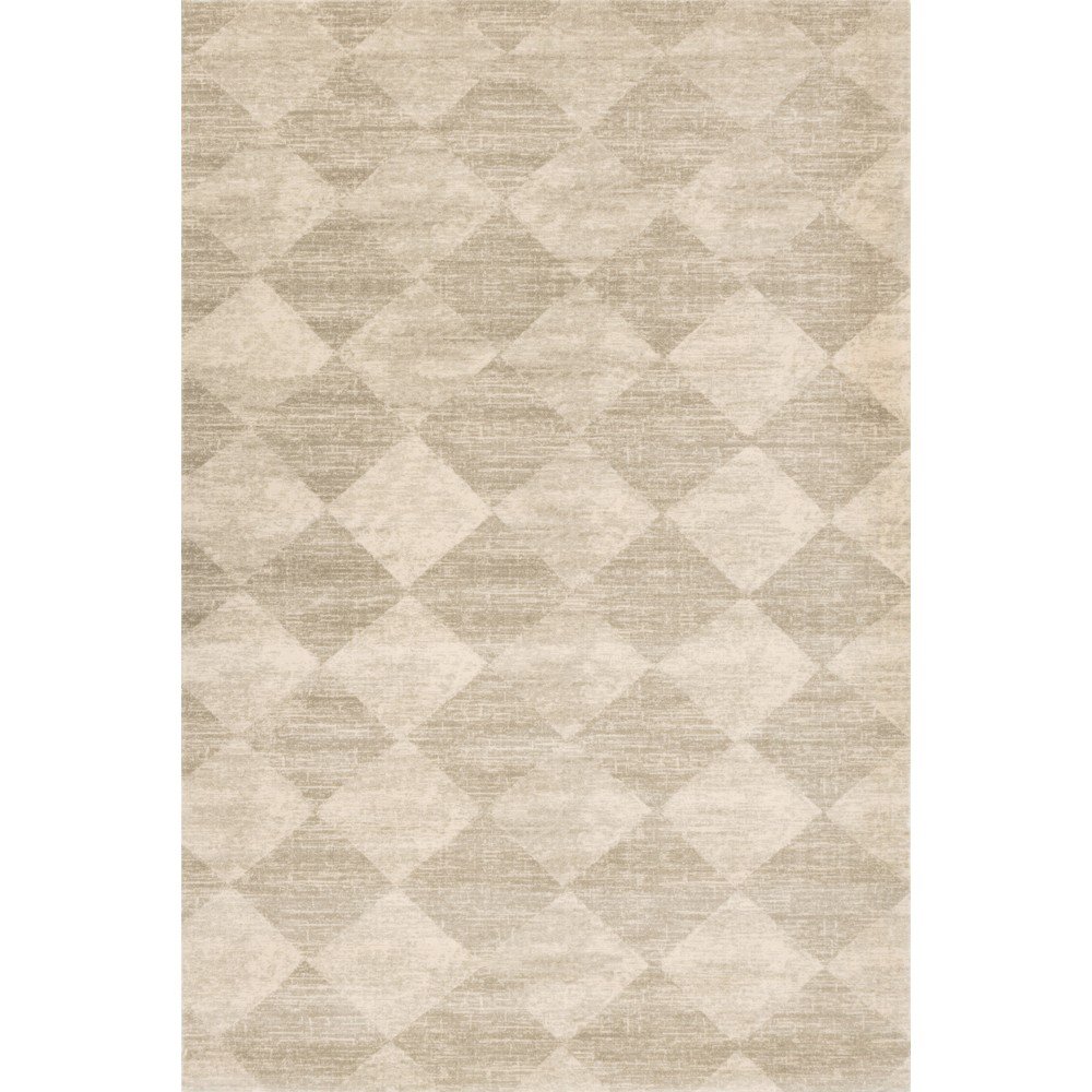 Bézs gyapjú szőnyeg 160x240 cm Agnus Checkered – Agnella
