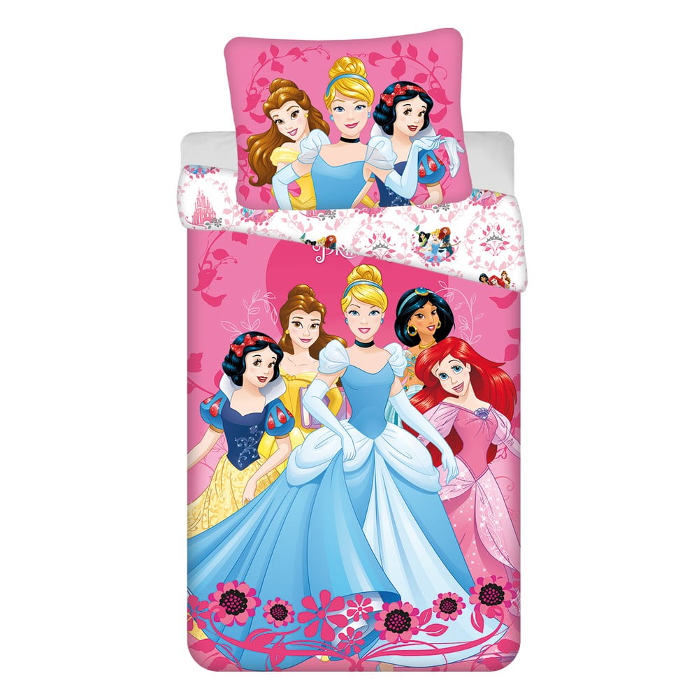 Egyszemélyes pamut gyerek ágyneműhuzat 140x200 cm Princezny "Heart" – Jerry Fabrics