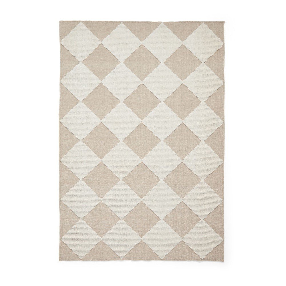 Fehér-bézs mosható szőnyeg 120x170 cm Lyna Beige&White – Think Rugs