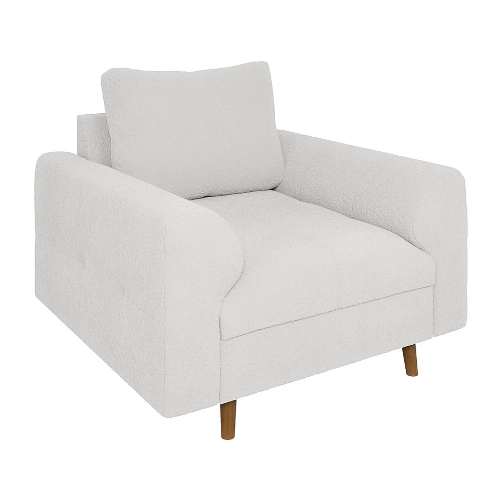 Fehér buklé fotel Ariella – Ropez