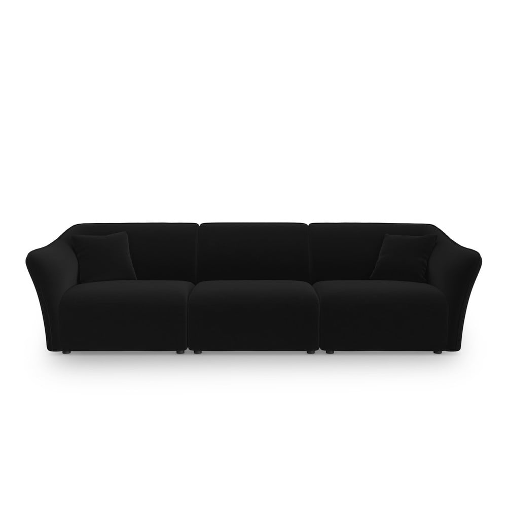 Fekete bársony kanapé 292 cm Tokyo – Cosmopolitan Design