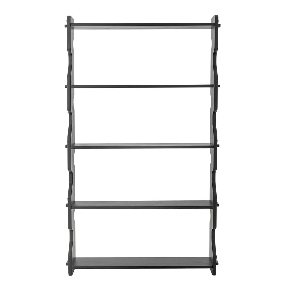 Fekete borovi fenyő könyvespolc 84x140x20 cm Savoya – Bloomingville