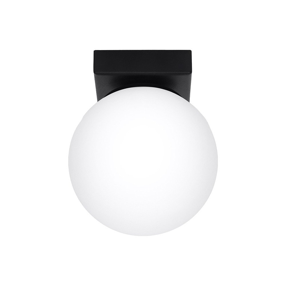 Fekete mennyezeti lámpa üveg búrával ø 12 cm Umerta – Nice Lamps