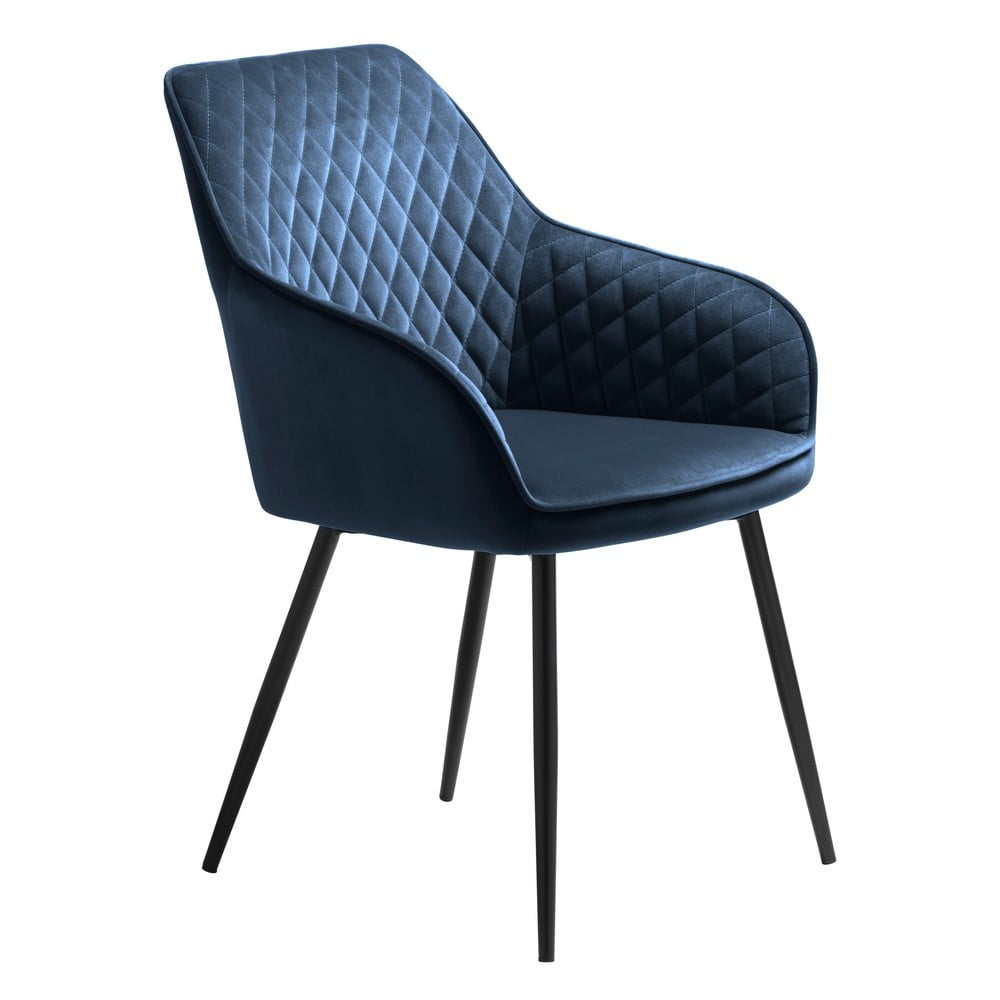 Kék bársony étkezőszék Milton – Unique Furniture