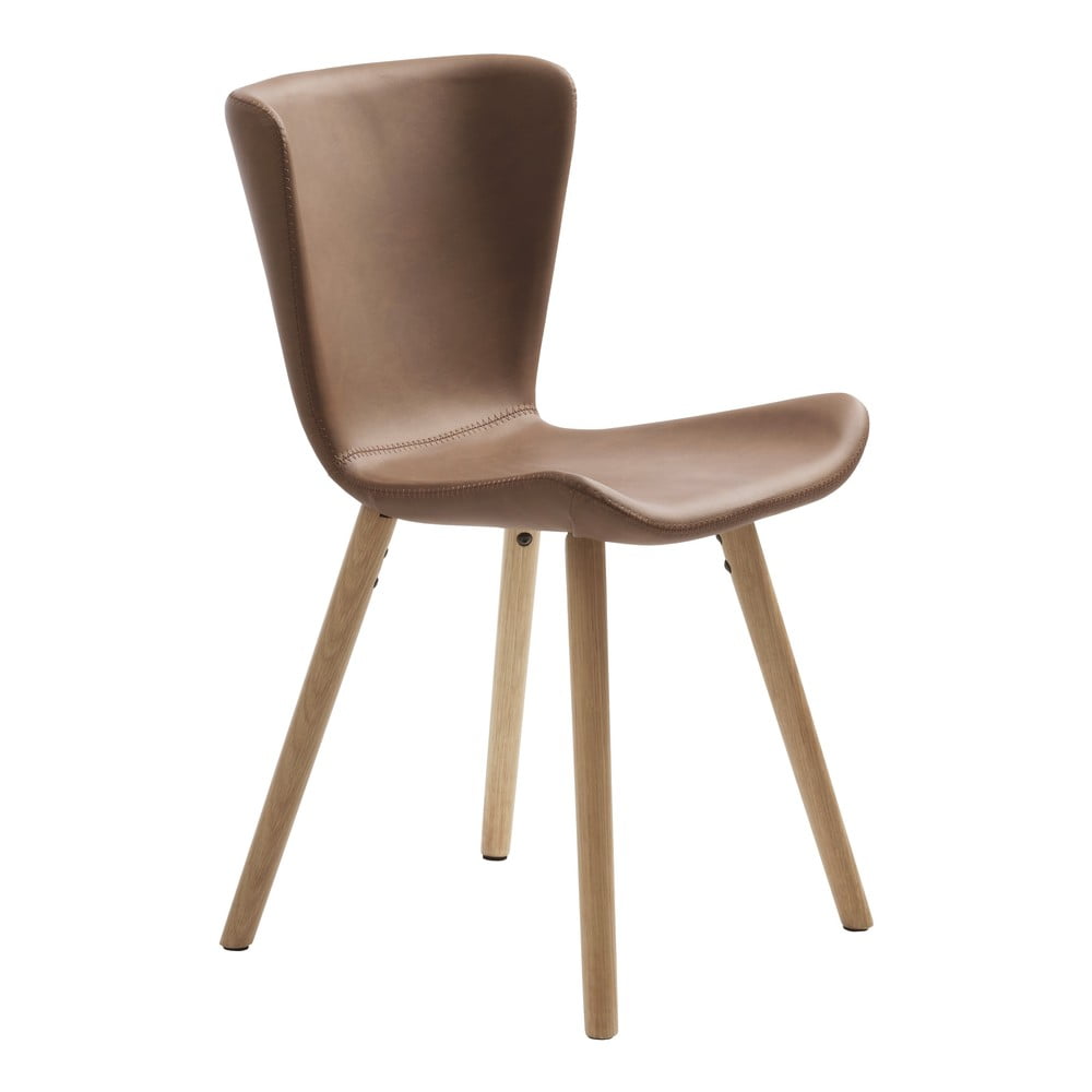 Konyakbarna bőrutánzat étkezőszék Teslin – Unique Furniture