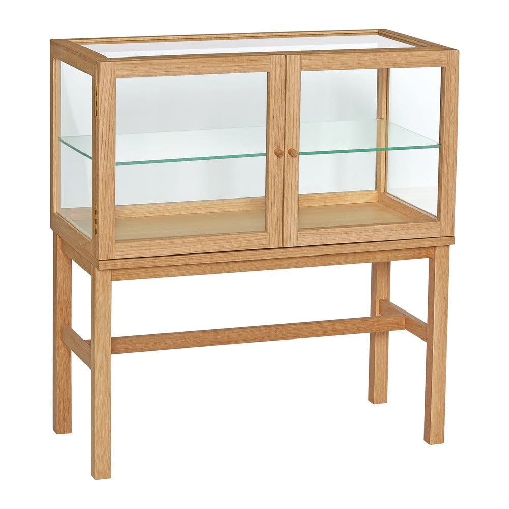 Natúr színű tálalószekrény tölgyfa dekorral 80x88x42 cm Poetic – Hübsch