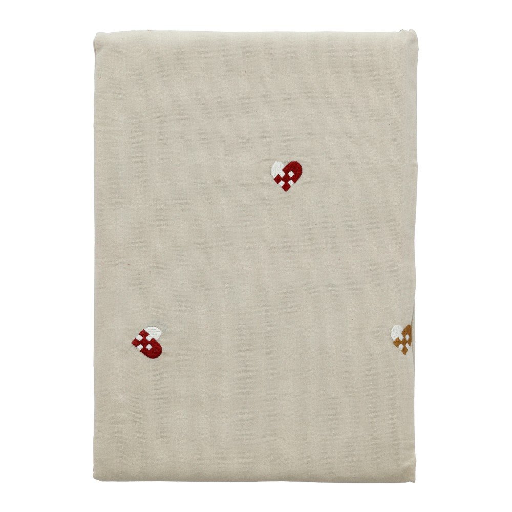 Pamut asztalterítő 140x270 cm Hearts Embloidery – Södahl