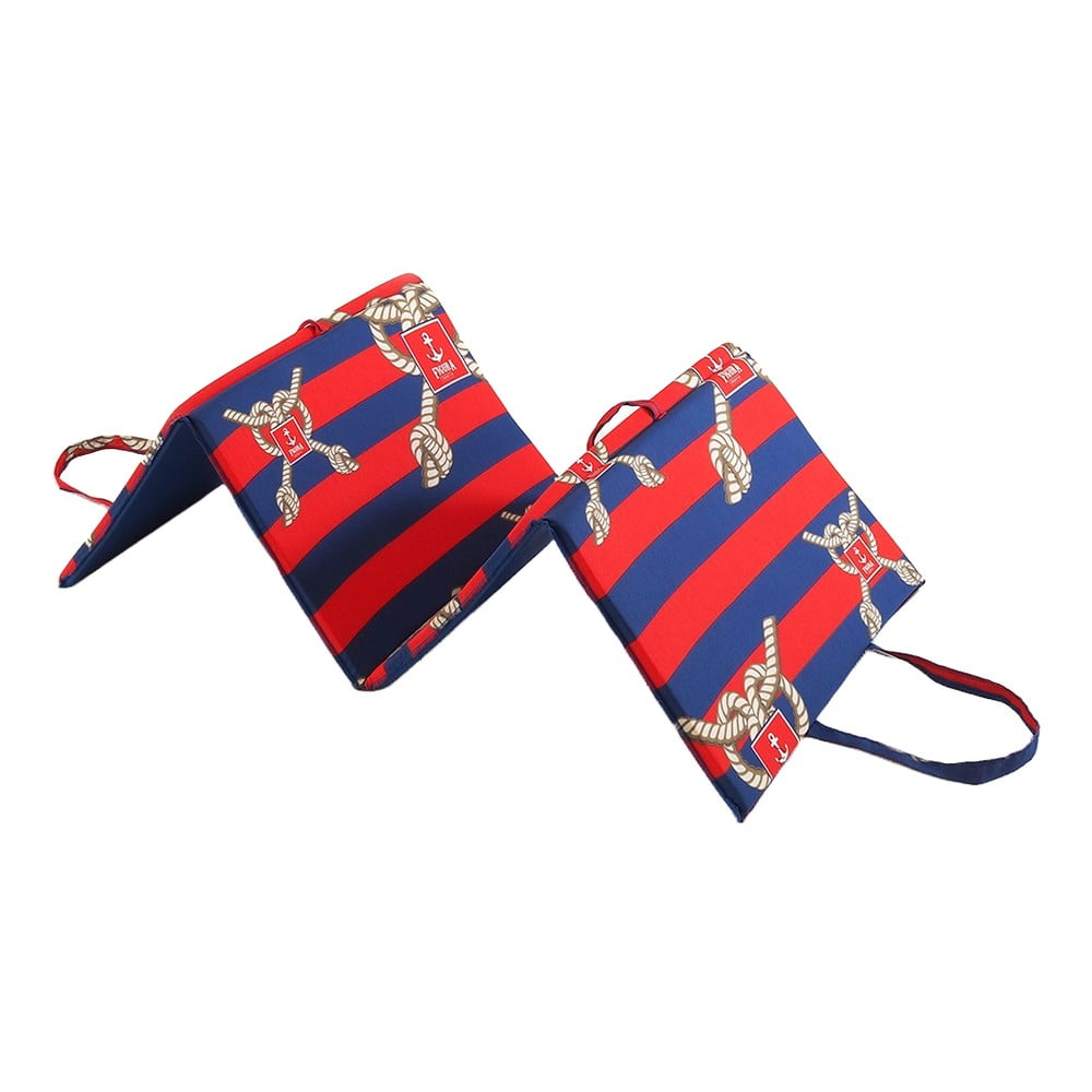 Piros-kék kerti székpárna napozóágyra 49x137 cm   Ship Rope – B.E.S.