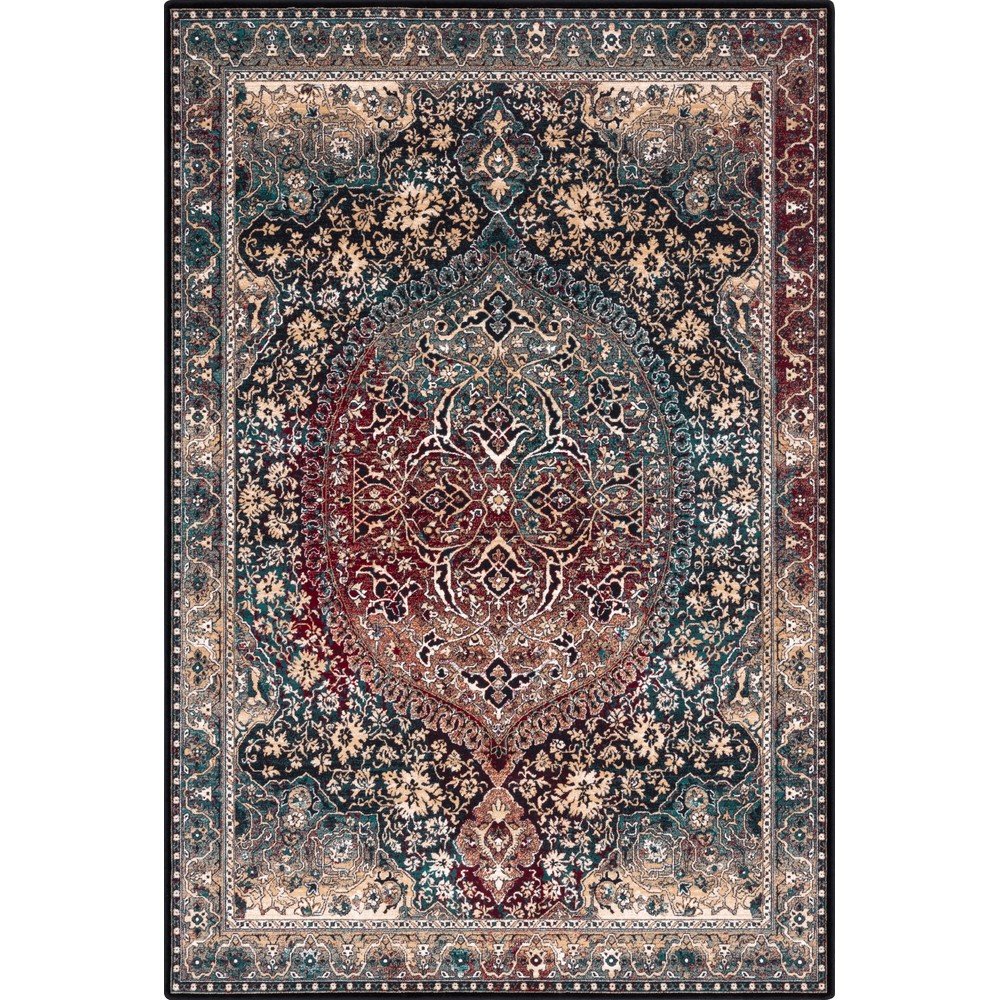 Sötétzöld gyapjú szőnyeg 200x300 cm Ava – Agnella