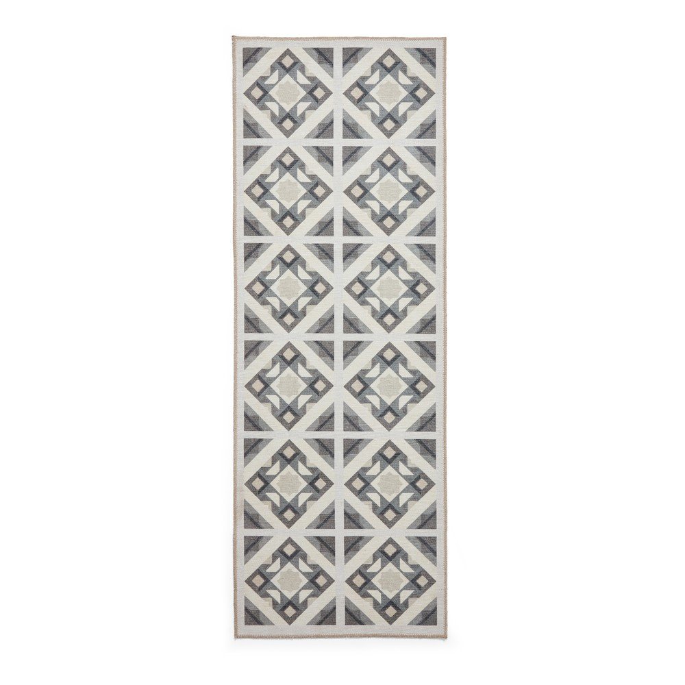 Szürke mosható futószőnyeg 61x170 cm Victoria Beige – Think Rugs