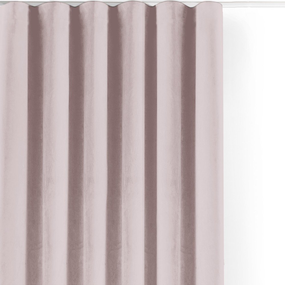 Világos rózsaszín bársony dimout (részleges sötétítő) függöny 265x270 cm Velto – Filumi