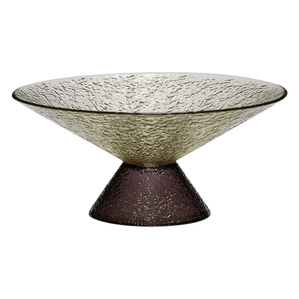 Zöld-barna üveg gyümölcstartó tál ø 25 cm Bonbon – Hübsch