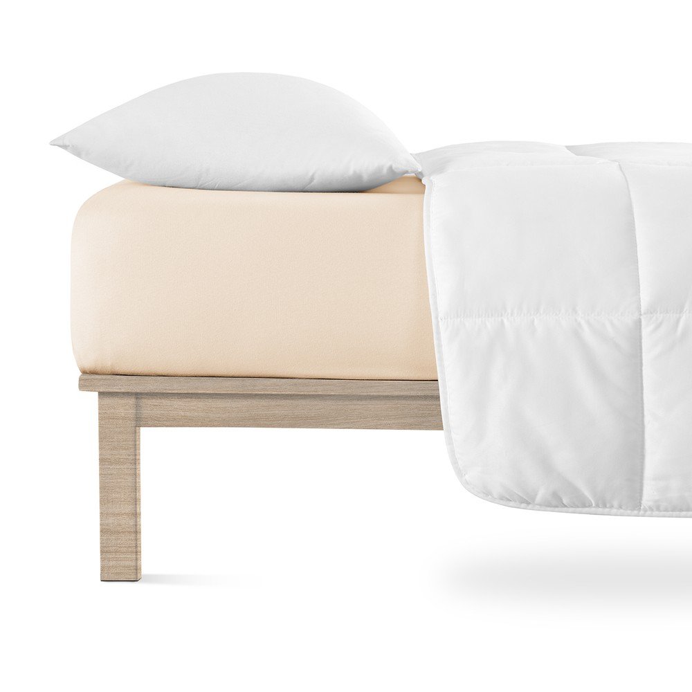 Bézs gumis jersey lepedő 200x200 cm Boxspring – Andrea Simone