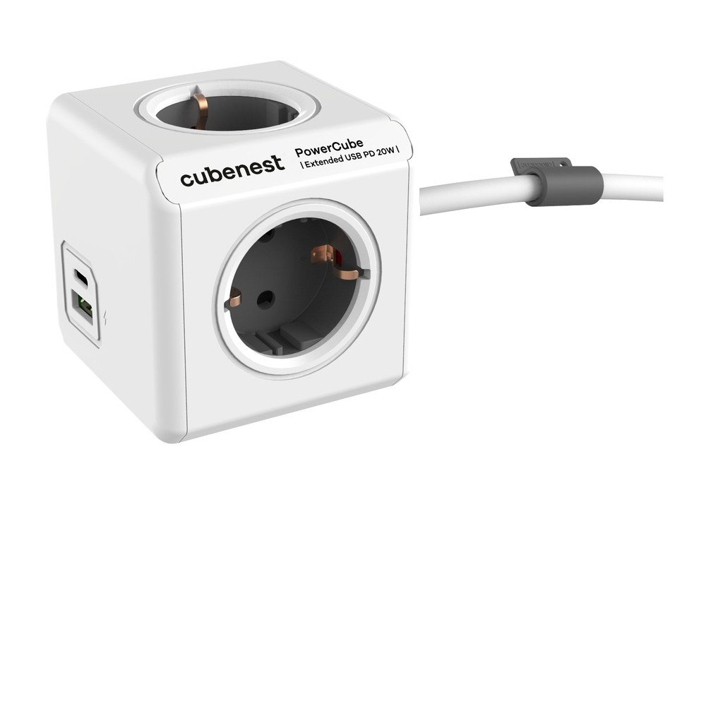 Elosztó PowerCube Extended USB Schuko – Cubenest