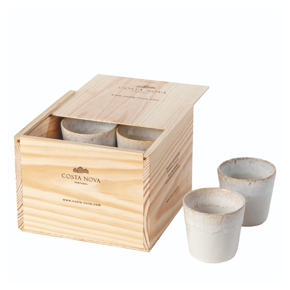 Fehér agyagkerámia eszpresszó csésze szett 8 db-os 210 ml Grespresso – Costa Nova