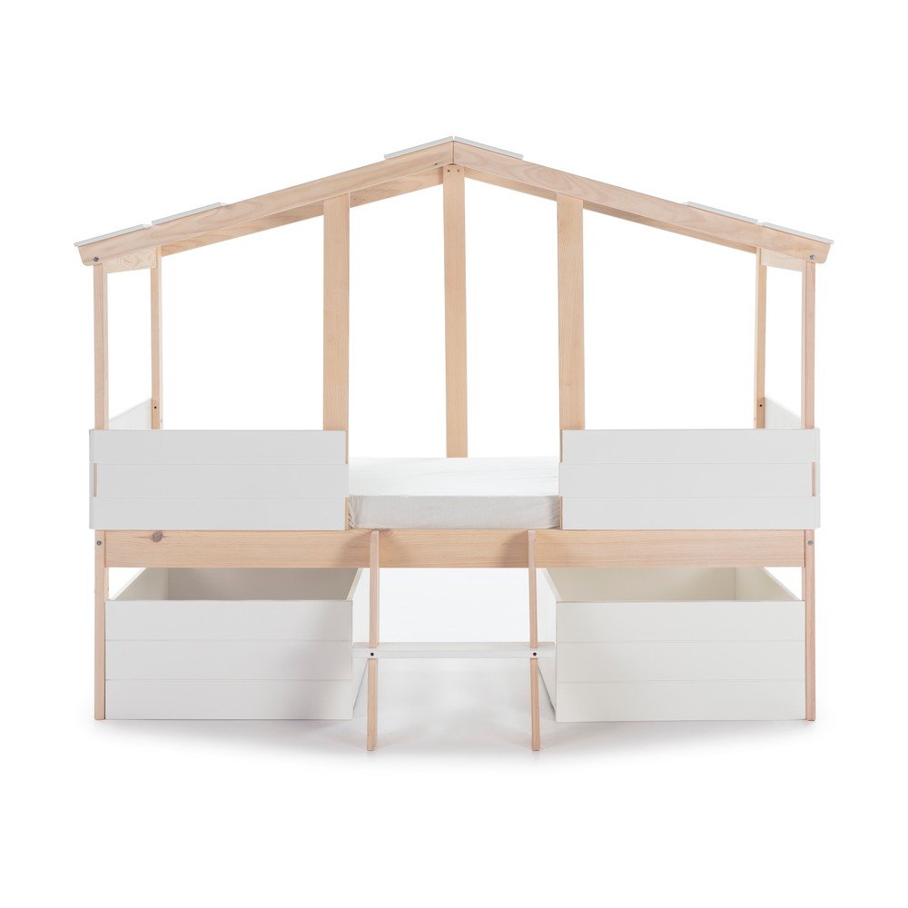 Fehér gyerekágy alatti fiók szett 2 db-os Parma – Marckeric