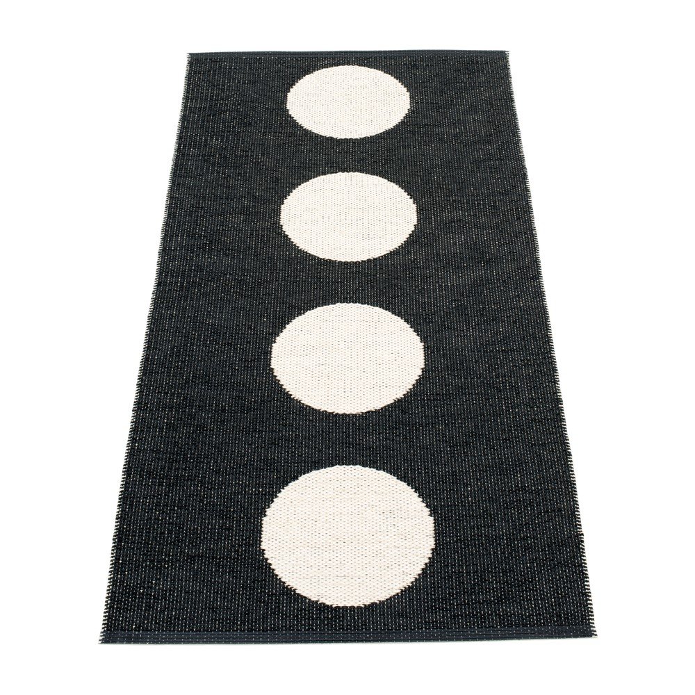 Fekete-fehér kültéri-beltéri futószőnyeg 70x150 cm Vera Black – Pappelina