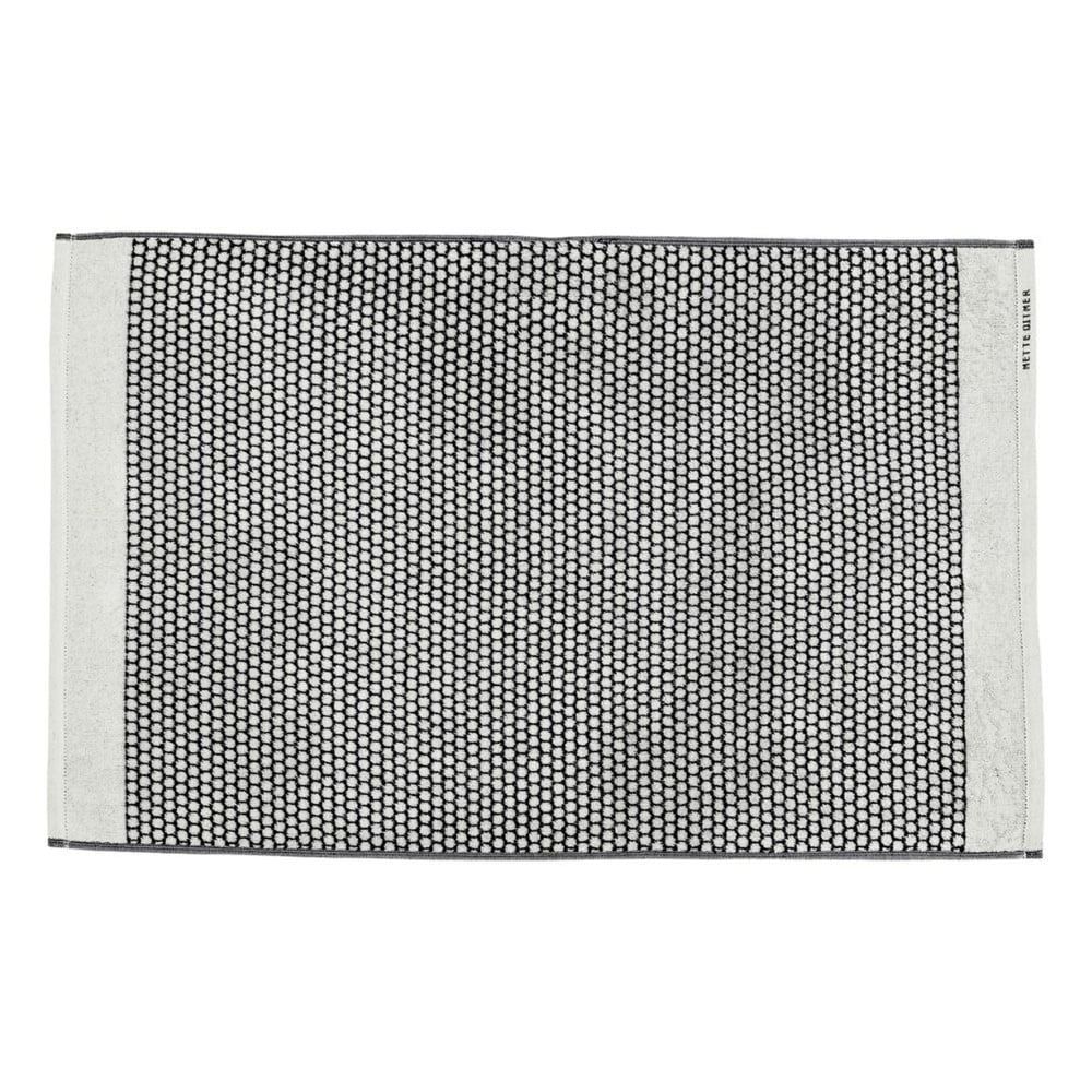 Fekete-fehér textil fürdőszobai kilépő 50x80 cm Grid – Mette Ditmer Denmark
