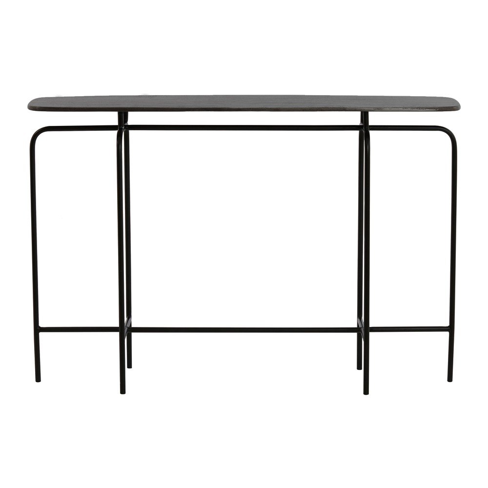 Fekete fém konzolasztal 30x120 cm Zapala – Light & Living