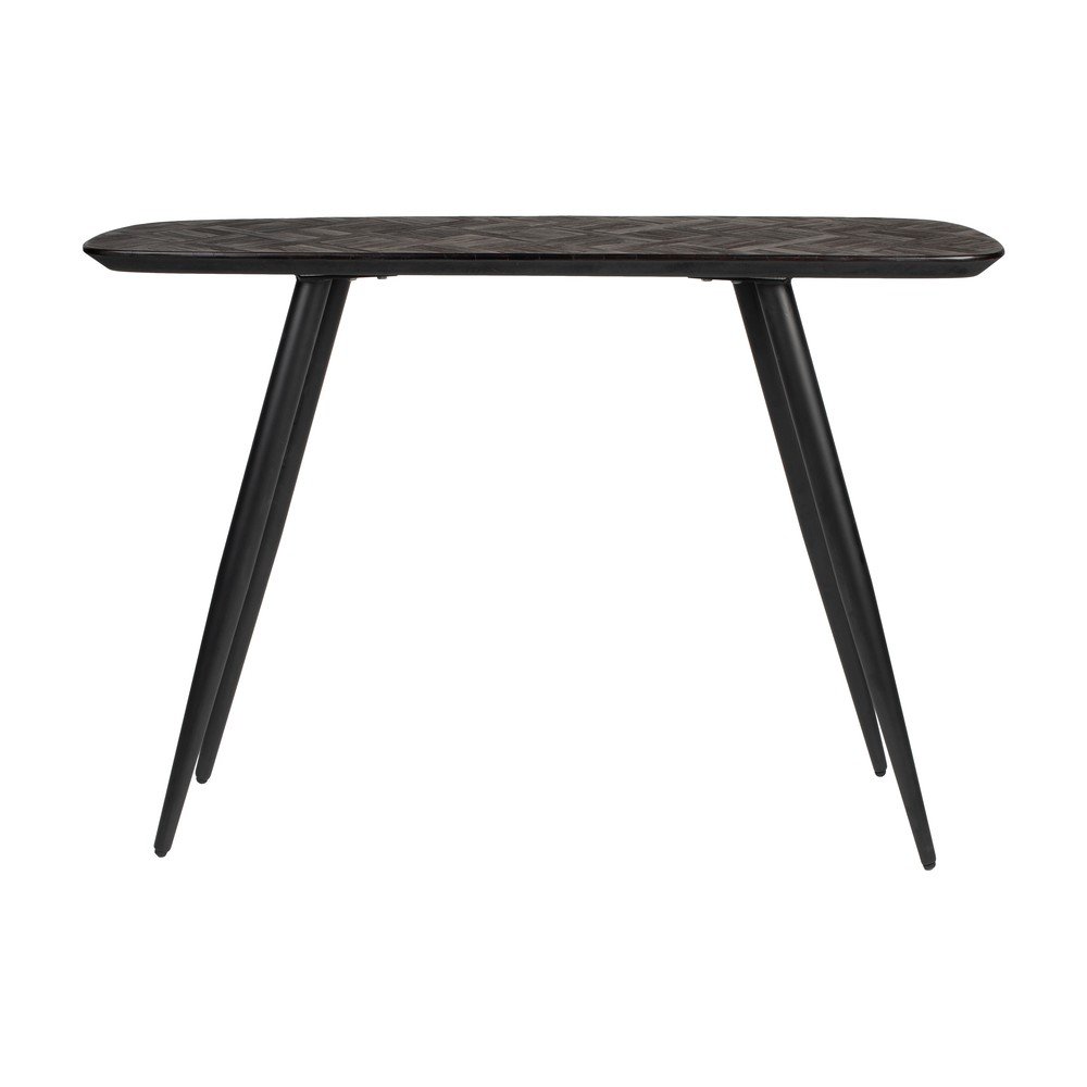 Fekete teakfa konzolasztal 37x118 cm Webster – White Label